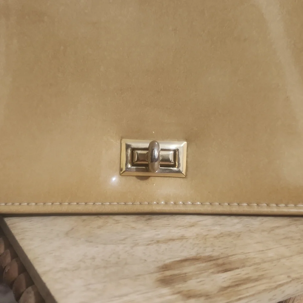 Vintage Classic Boxed Style 3 Compartment MCM Handbag Tan Rare Find!!